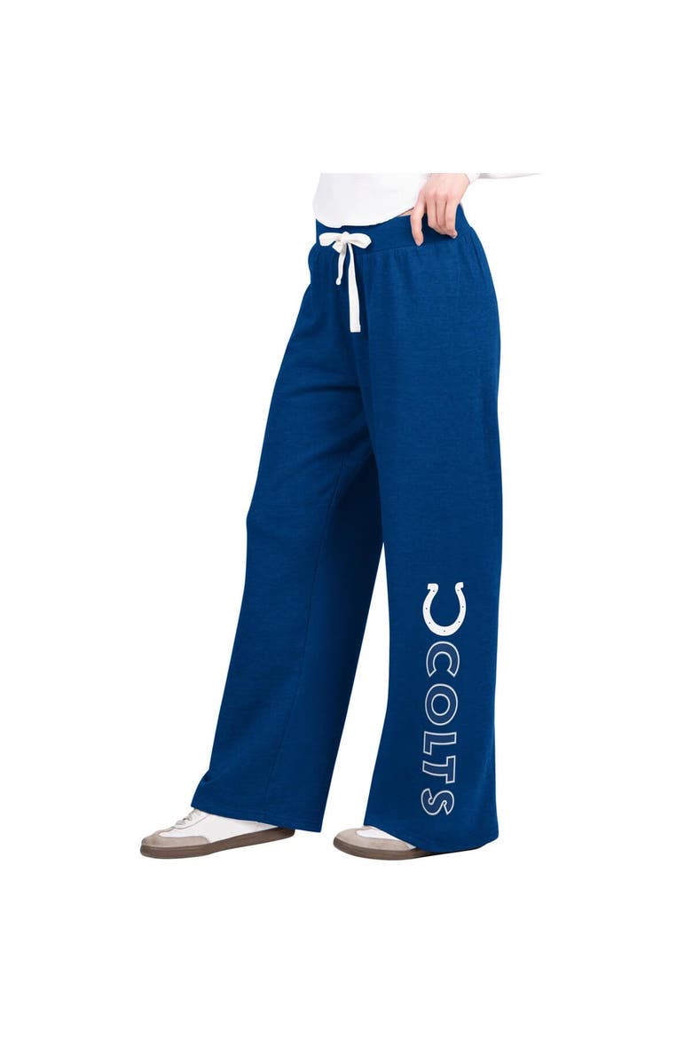 Women's G-III 4Her by Carl Banks Royal Indianapolis Colts Field Wide Leg Sweatpants, Main, color, Royal