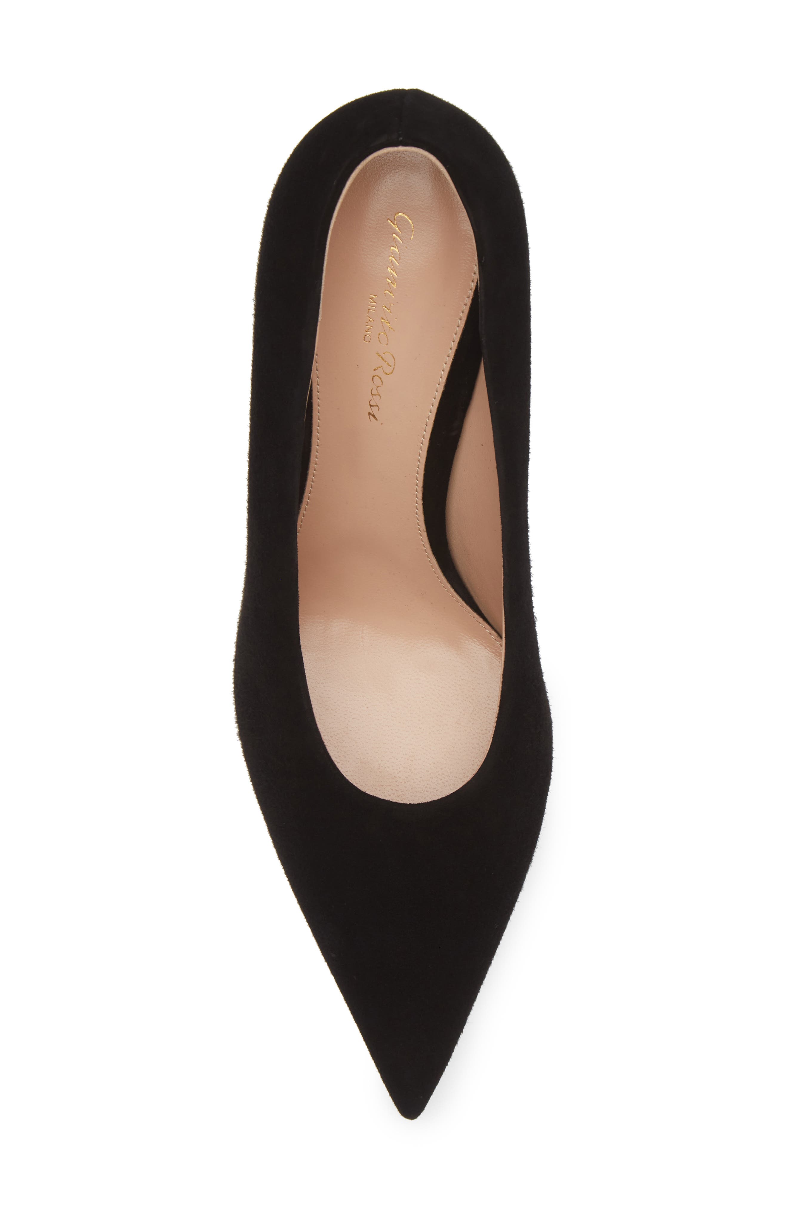 Pointed Toe Suede Pump, Alternate, color, NERO