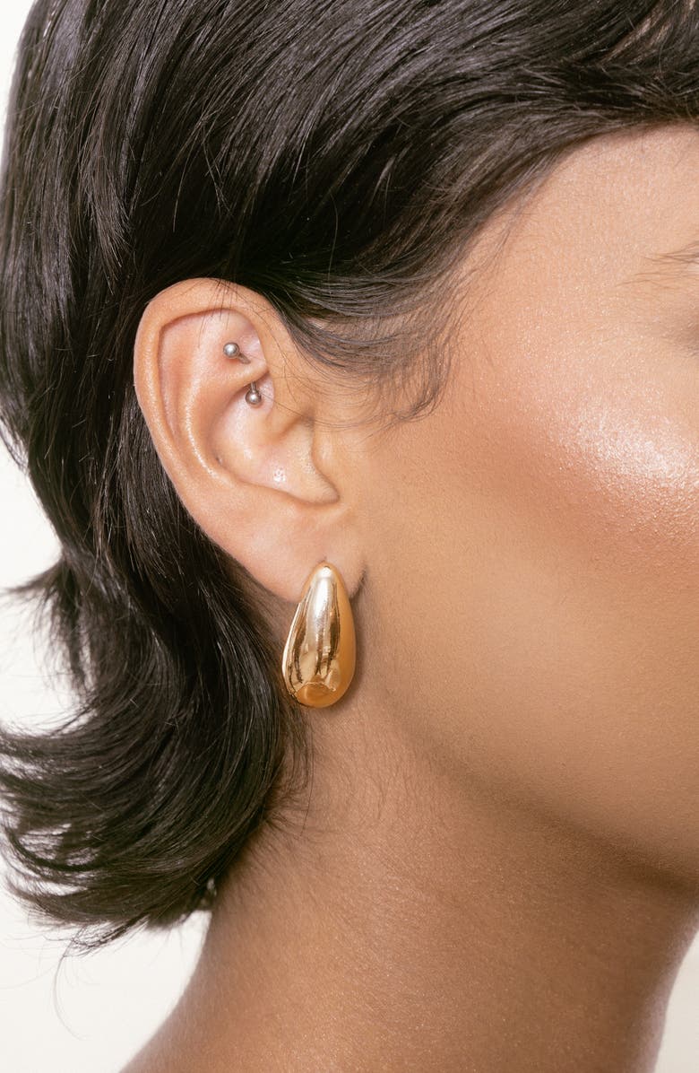 Ettika Teardrop Stud Earrings, Alternate, color, Gold
