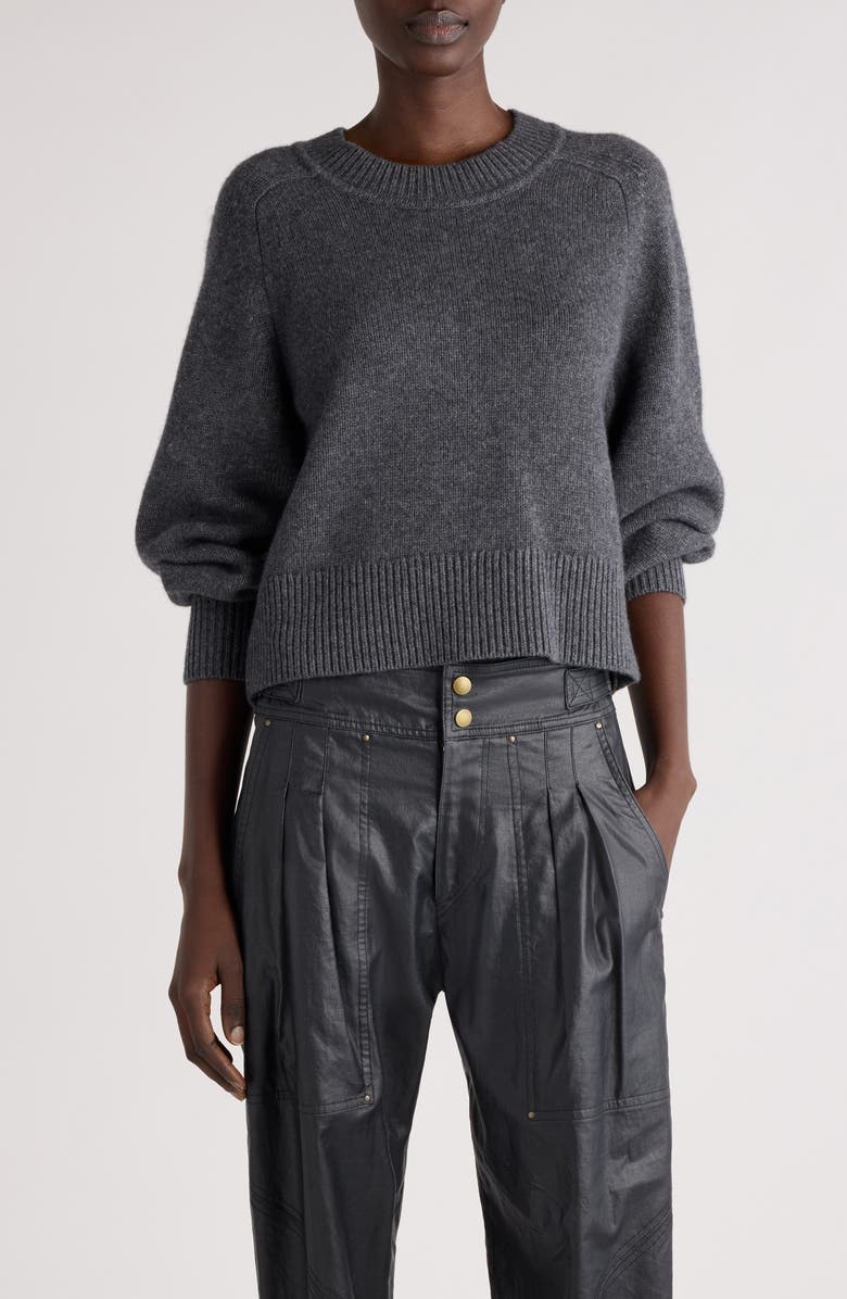 Isabel Marant Leandra Merino Wool & Cashmere Sweater, Main, color, Anthracite