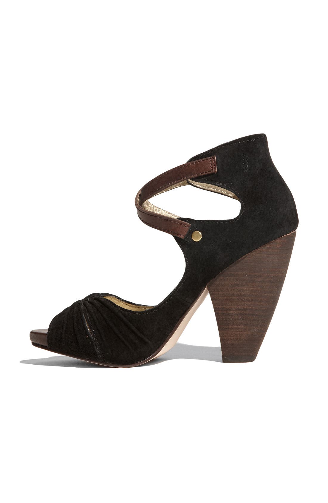 'Witness' Sandal, Alternate, color, BLACK SUEDE