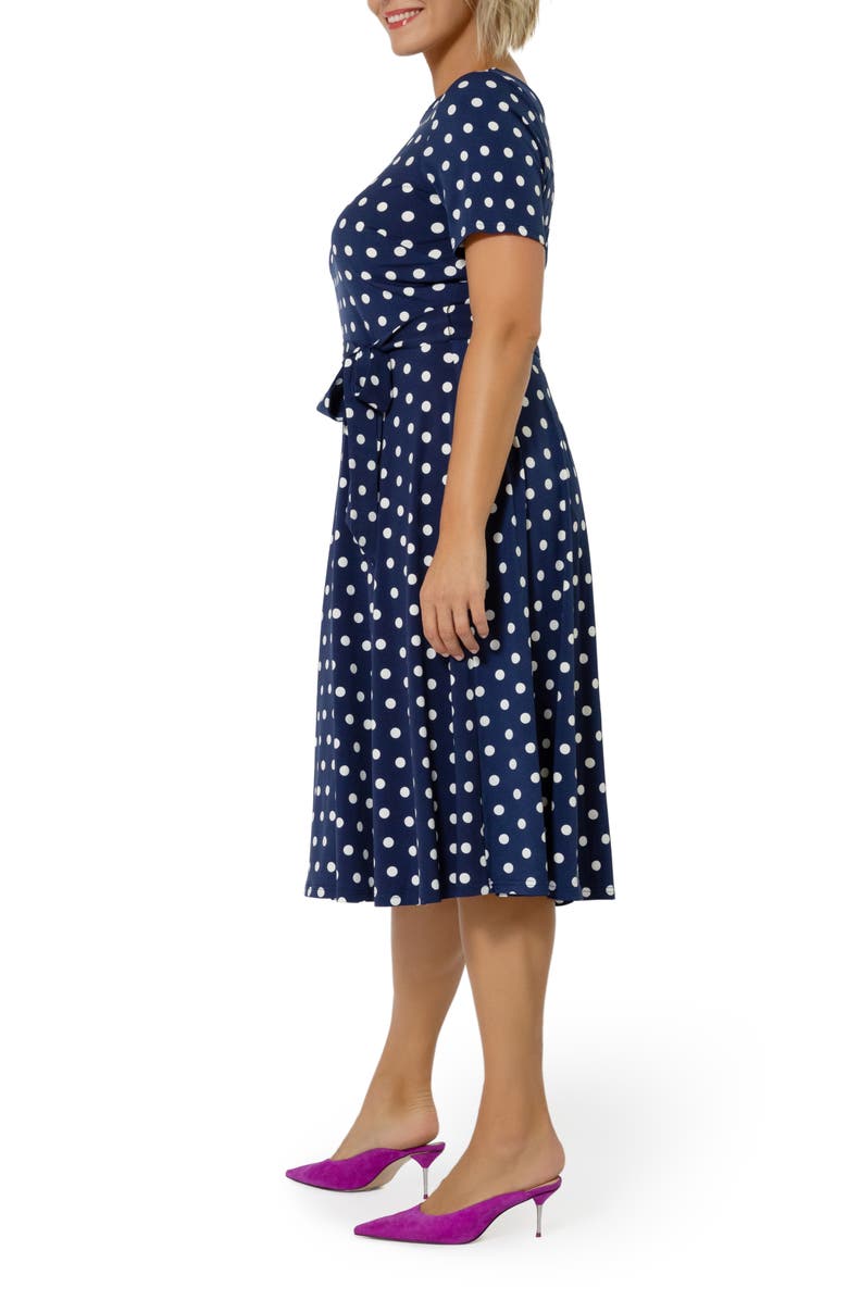 Leota Giselle Polka Dot A-Line Dress, Alternate, color, 