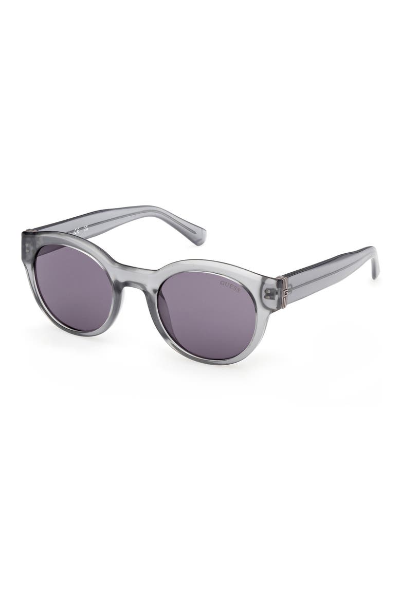 Round Sunglasses, Alternate, color, GREY/ VIOLET