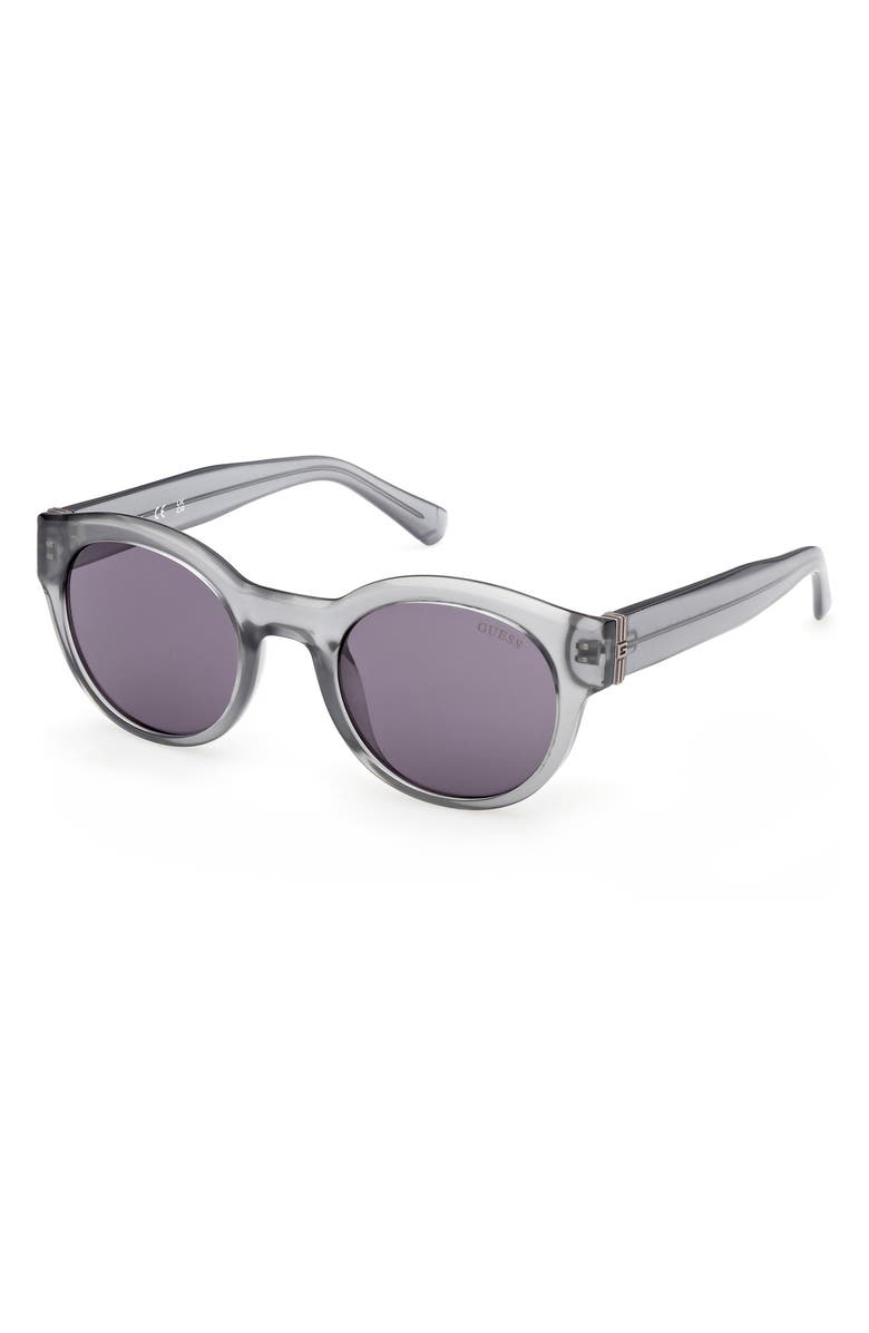 GUESS Round Sunglasses, Alternate, color, Grey/ Violet