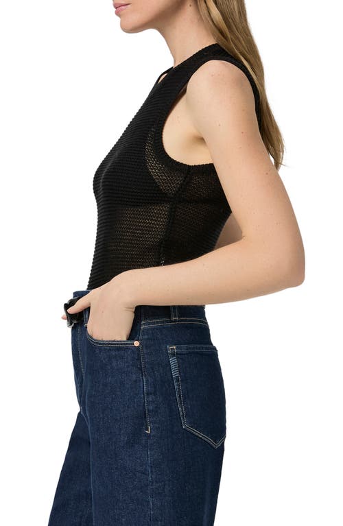 PAIGE PAIGE MINTHARA SEMISHEER OPEN STITCH COTTON TANK 