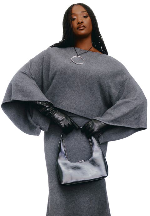 Draped Cropped Sweater (Plus)