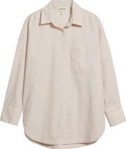 Open Edit Oversize Poplin Button-Up Shirt