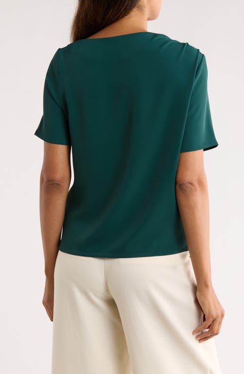 Nordstrom Rack Pleated Shoulder Short Sleeve Top In Green