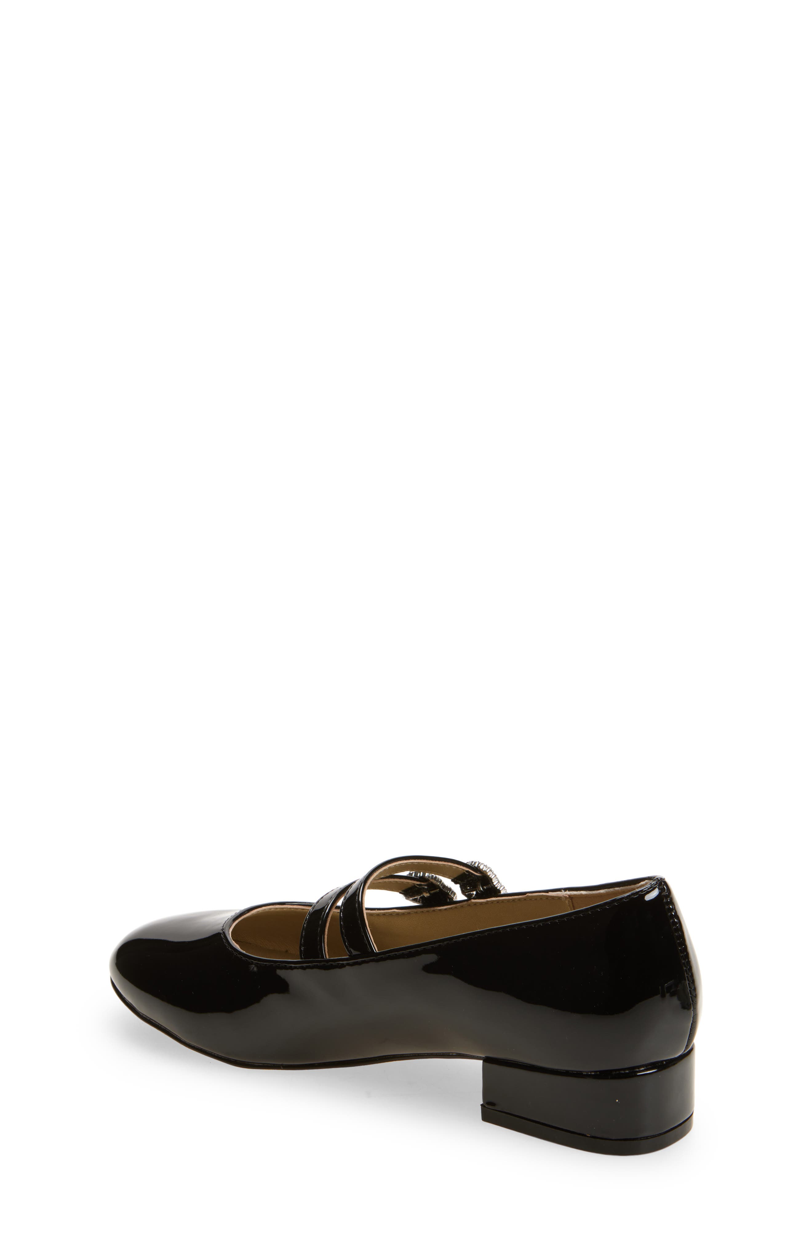 Nordstrom Kids' Rebecka Double Buckle Mary Jane Pump, Alternate, color, Black Patent