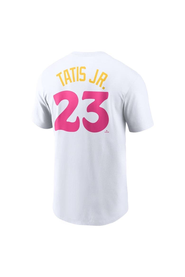 Men's Nike Fernando Tatis Jr. White San Diego Padres 2022 City Connect Name & Number T-Shirt, Alternate, color, White