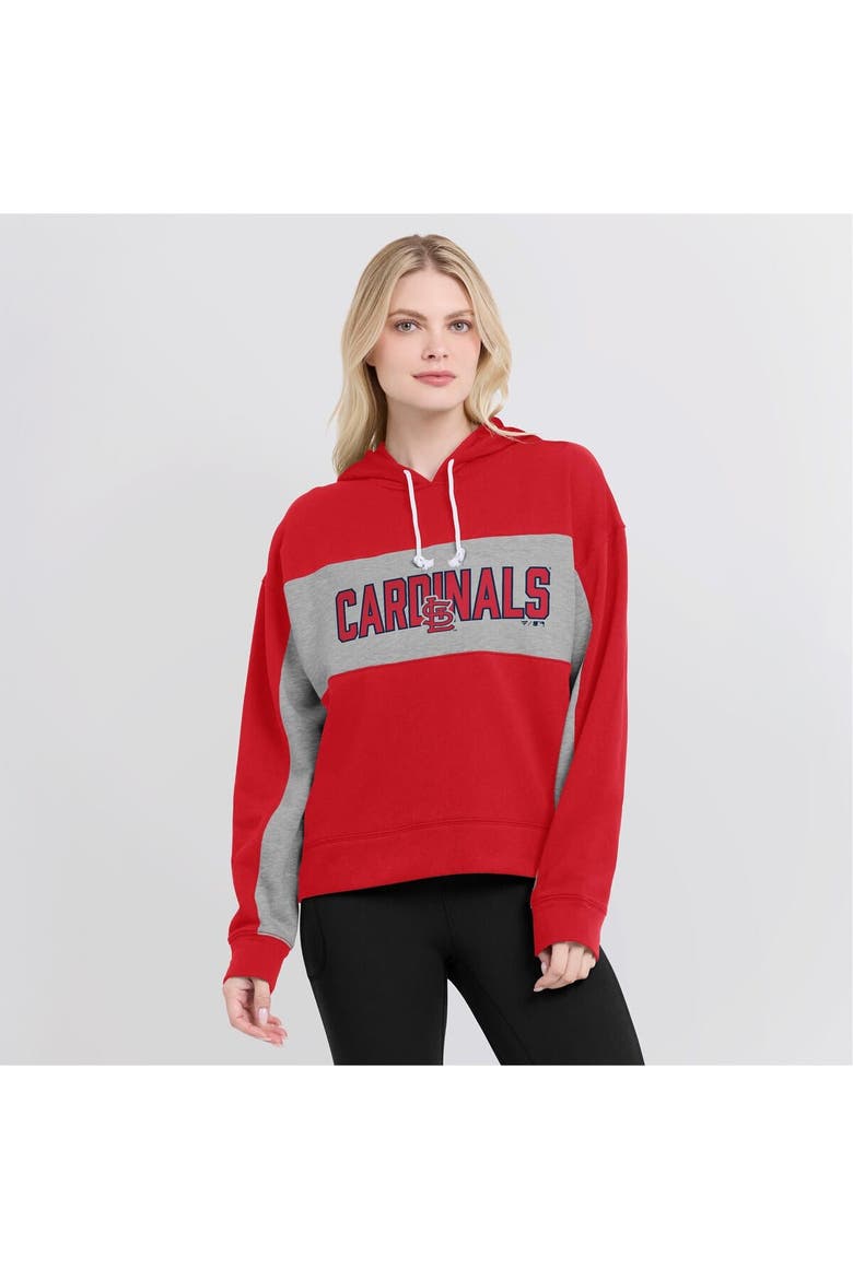 Women's Fanatics Red St. Louis Cardinals Filled Stat Sheet Pullover Hoodie, Alternate, color, Red