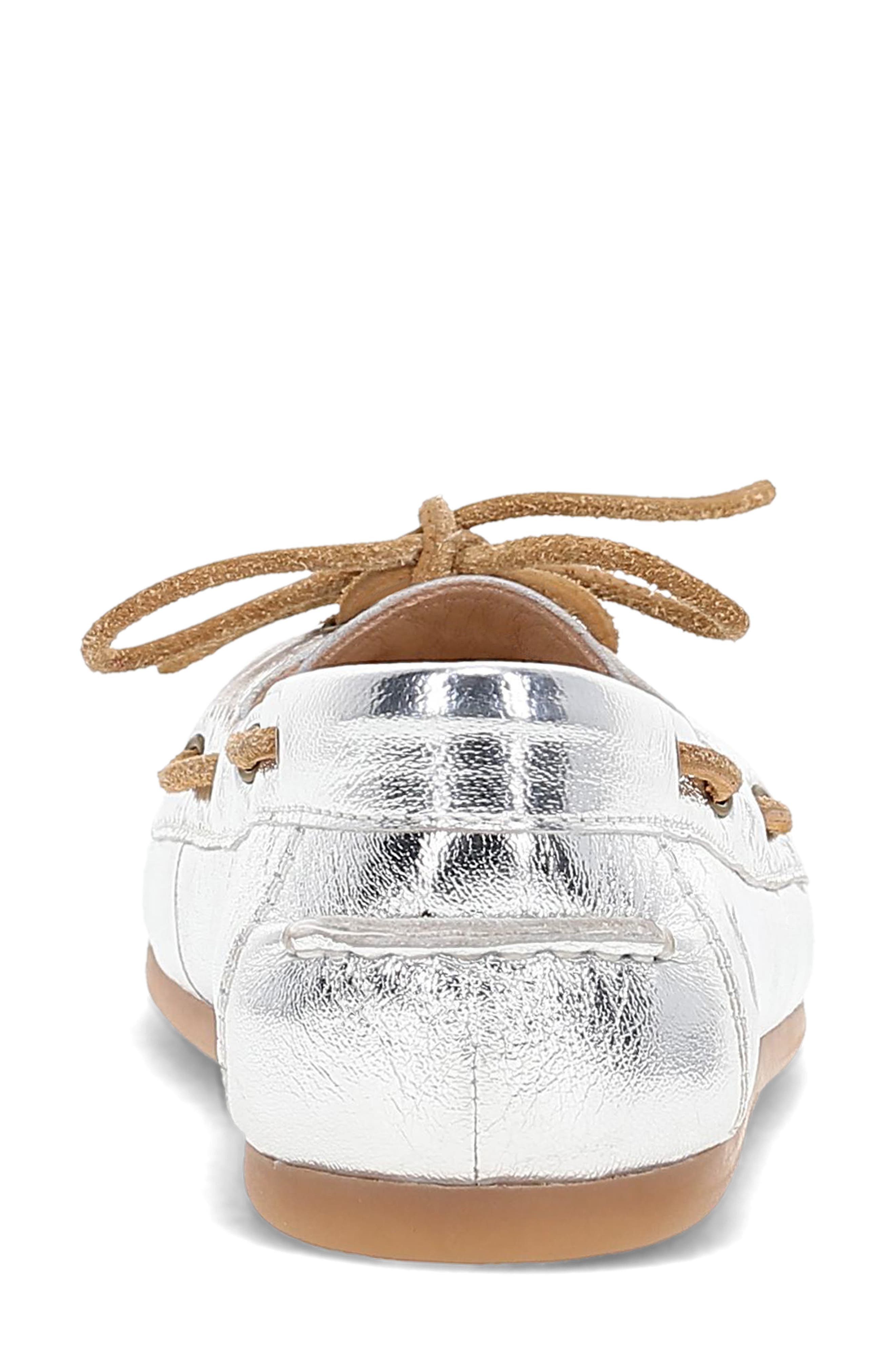 Frye Naya Boat Shoe, Alternate, color, Silver