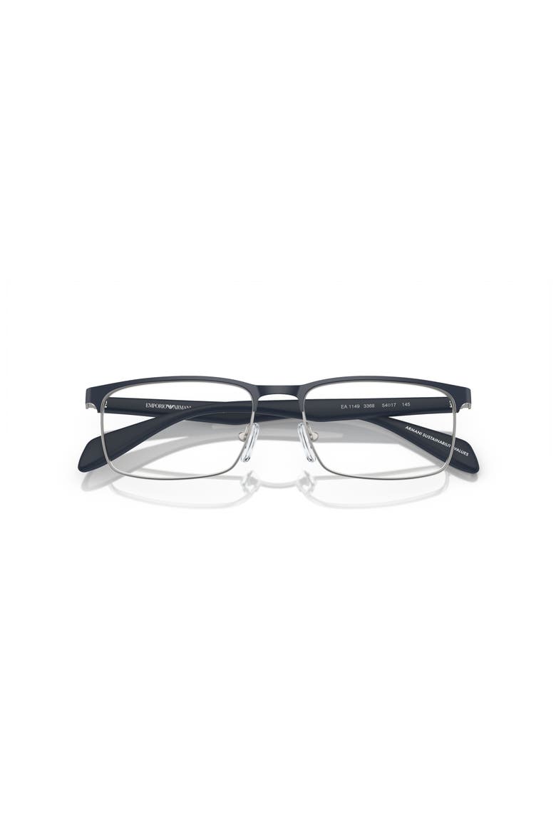 56mm Rectangle optical glasses, Alternate, color, Silver