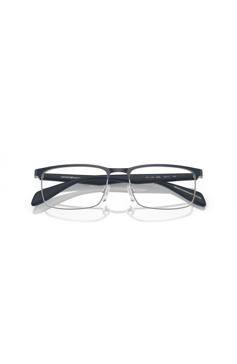 Emporio Armani 56mm Rectangle optical glasses, Alternate, color, Silver