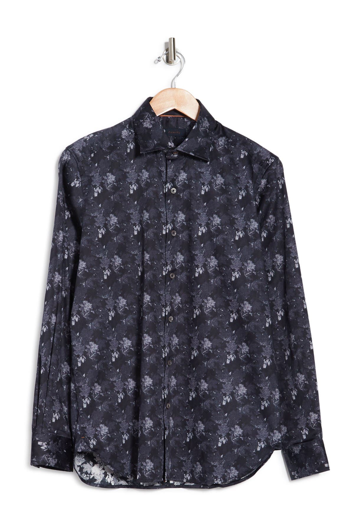 Zanella Tailored Fit Abstract Button-Up Shirt