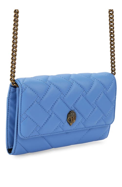 Kurt Geiger London Kensington Quilted Wallet On A Chain In Medium Blue
