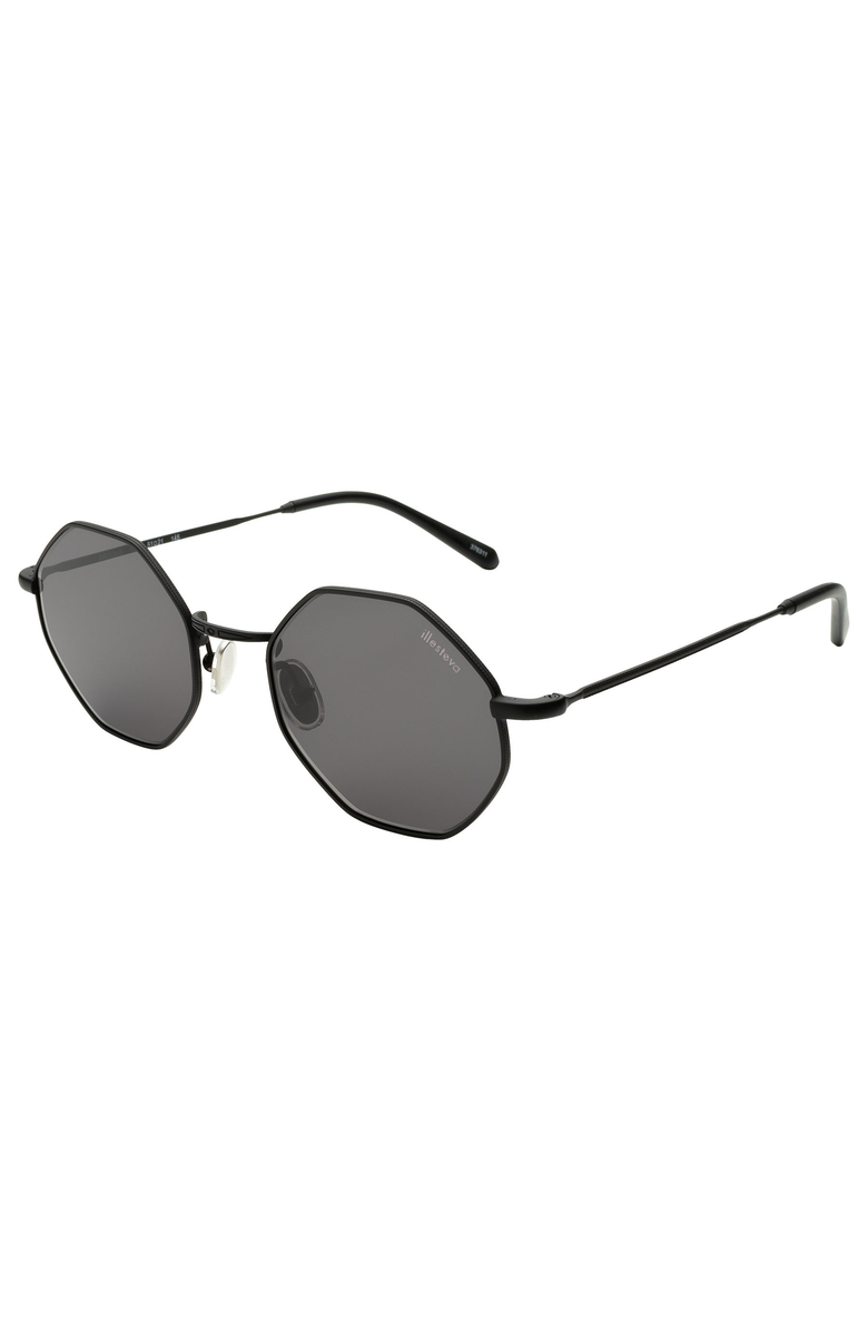 Illesteva Broome Sunglasses, Alternate, color, Matte Black / Grey