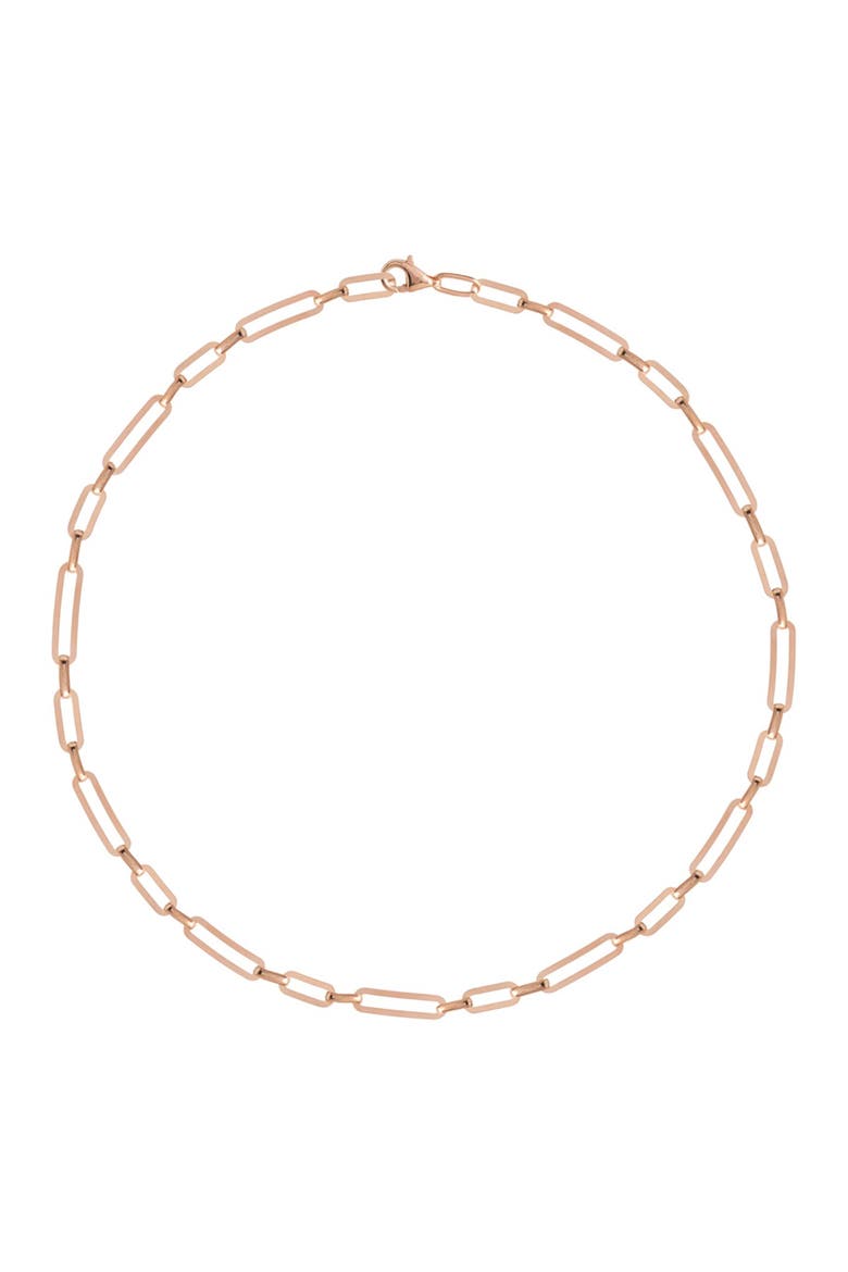 22K Rose Gold Vermeil Chain Link Choker Necklace, Main, color, ROSE GOLD
