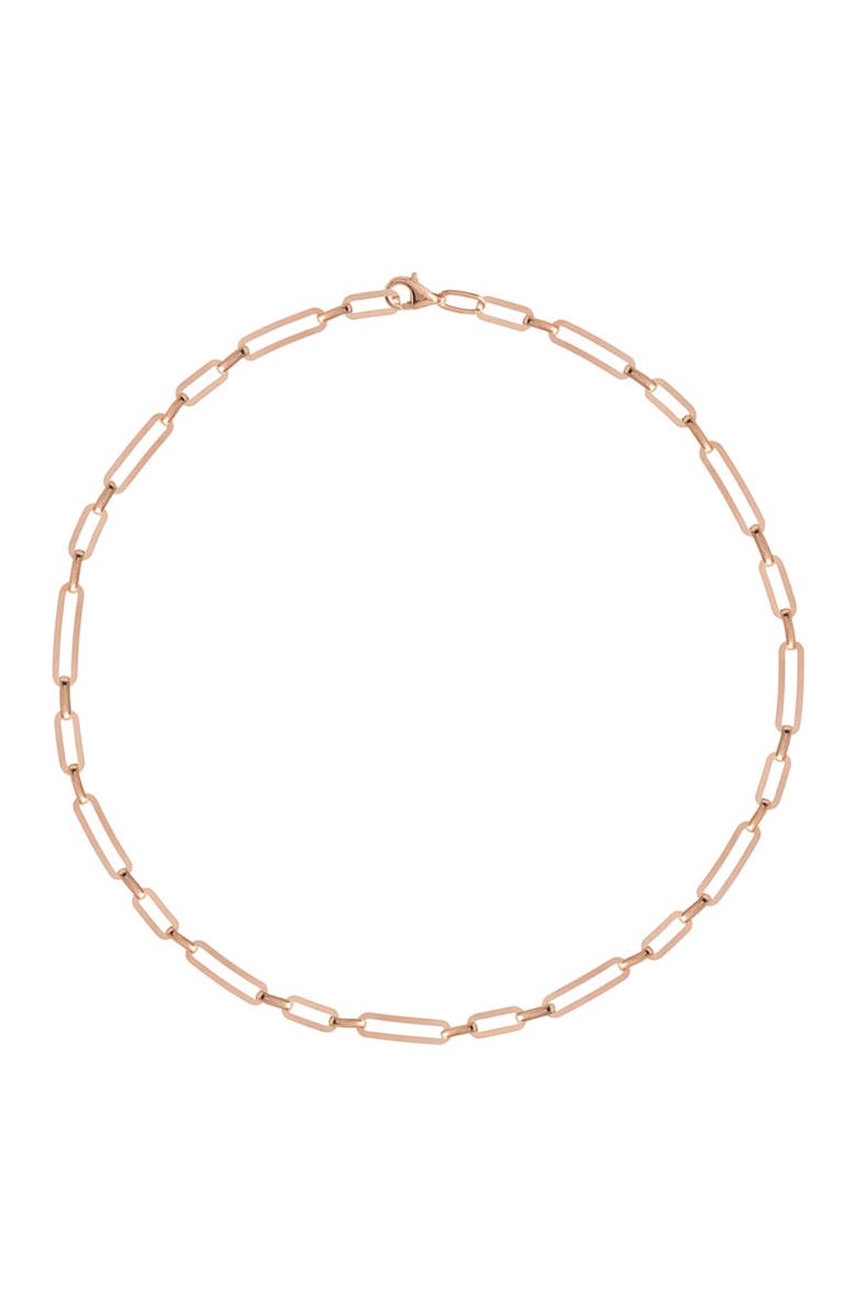 GABI RIELLE 22K Rose Gold Vermeil Chain Link Choker Necklace, Main, color,