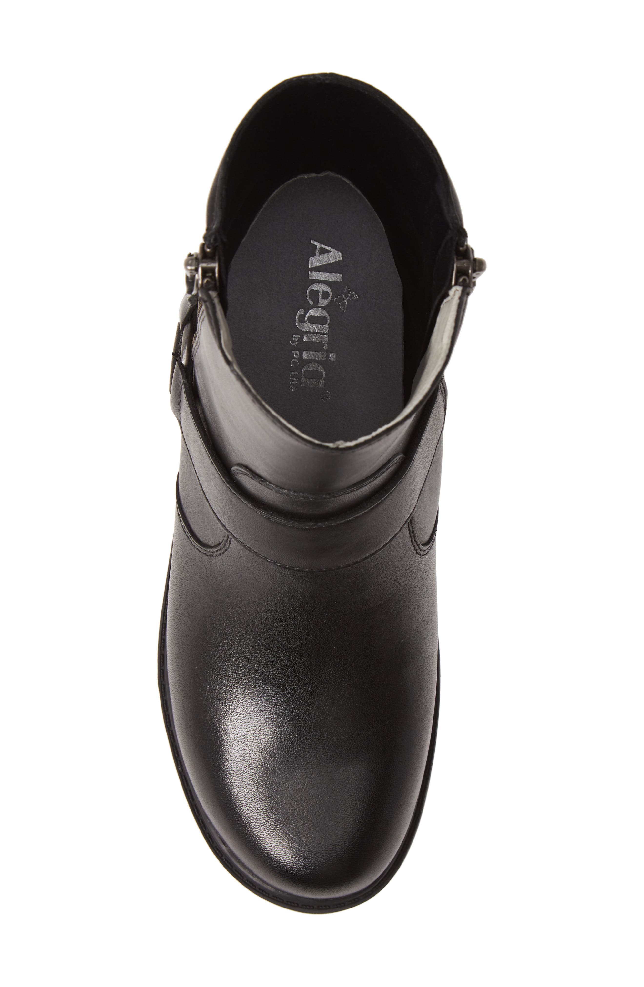 Alegria Water Resistant Boot, Alternate, color, CRAZYHORSE BLACK LEATHER