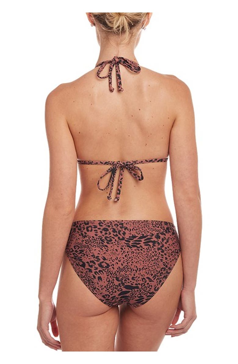 LASCANA Women's Ring Detail Leopard Print Bikini Bottom Brown Print, Alternate, color, Brown Print