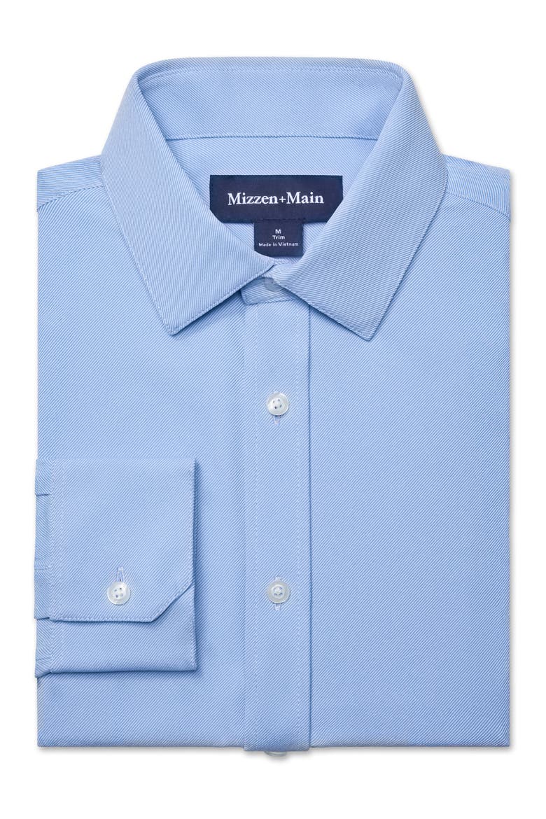Bateman Trim Fit Performance Button-Up Shirt, Alternate, color, CORNFLOWER TWILL CLASSIC
