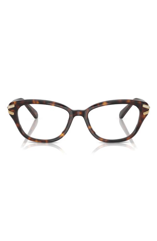 Swarovski 54mm Pillow Optical Glasses In Havana
