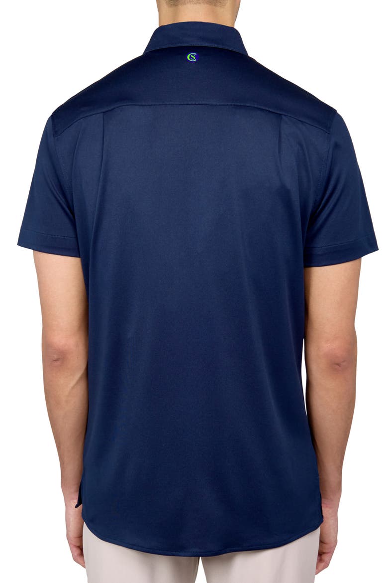 Solid Performance Button-Down Shirt, Alternate, color, NAVY