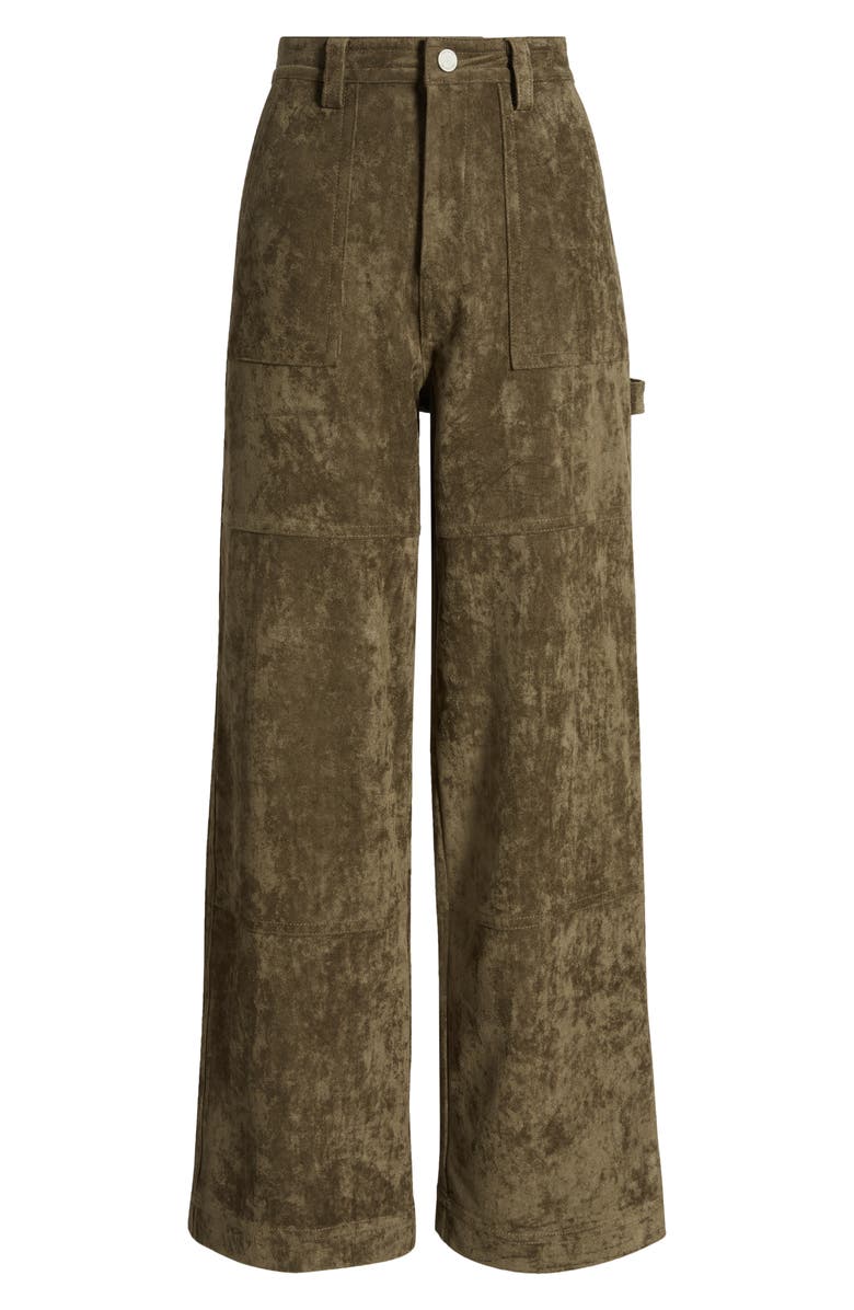 BLANKNYC Franklin Rib Cage Faux Suede Carpenter Pants, Alternate, color, Take A Hike