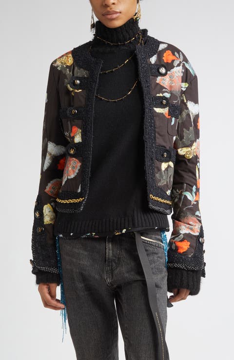 Padded Mixed Media Jacket