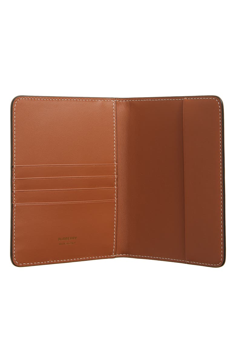 Burberry Check Coated Canvas Passport Holder, Alternate, color, Archive Beige