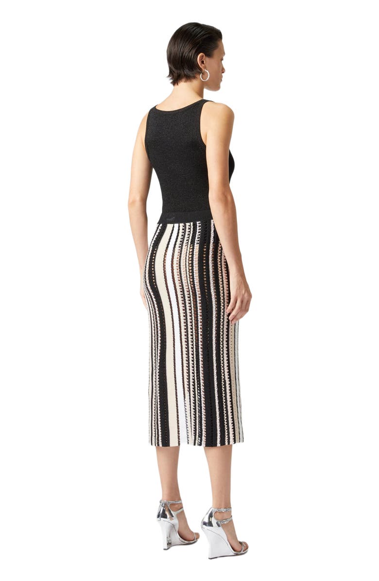 Missoni Striped Crochet Midi Skirt With Side Buttoning, Alternate, color, Multicoloured
