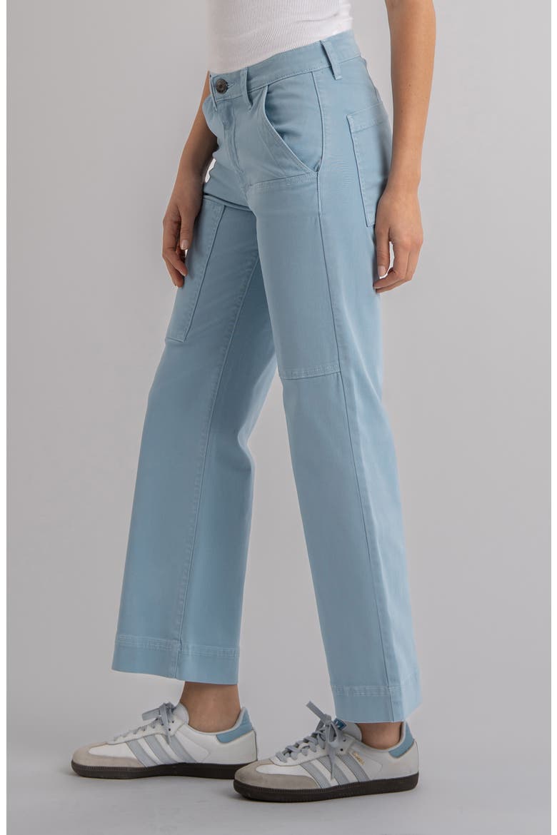 High Waist Ankle Wide Leg Utility Pants, Alternate, color, POWDER BLUE