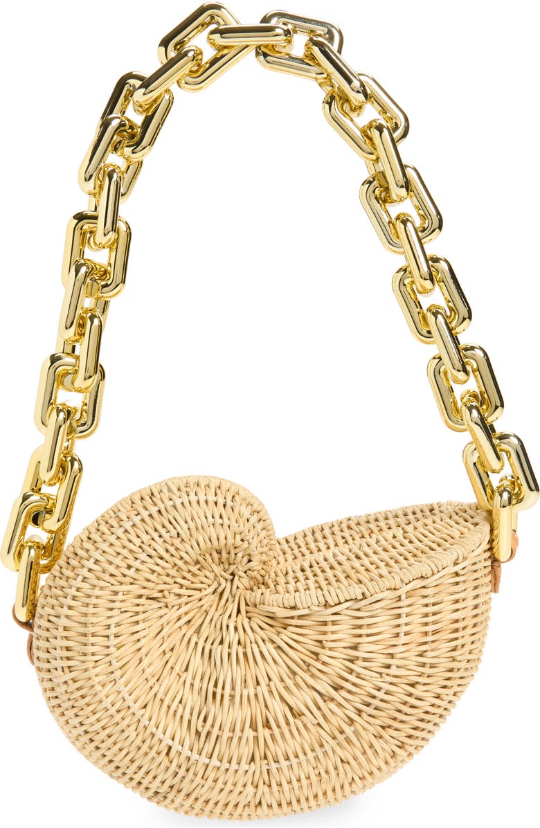POOLSIDE The Anna Conch Handbag, Main, color, Natural