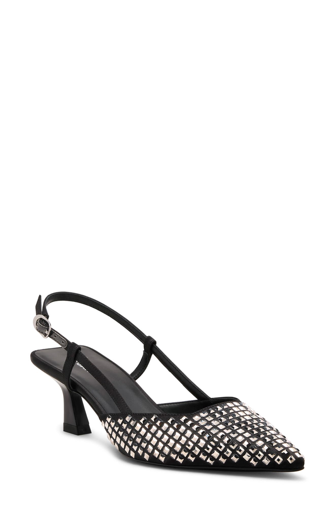 Stuart Weitzman Vinne Radiant Slingback 50 Pump, Main, color, Black