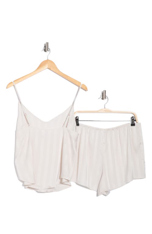 Danskin Satin Jacquard Short Pajamas In Neutral