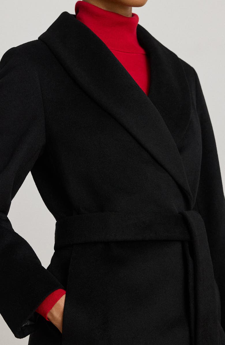 Lauren Ralph Lauren Wool Blend Wrap Coat, Alternate, color,