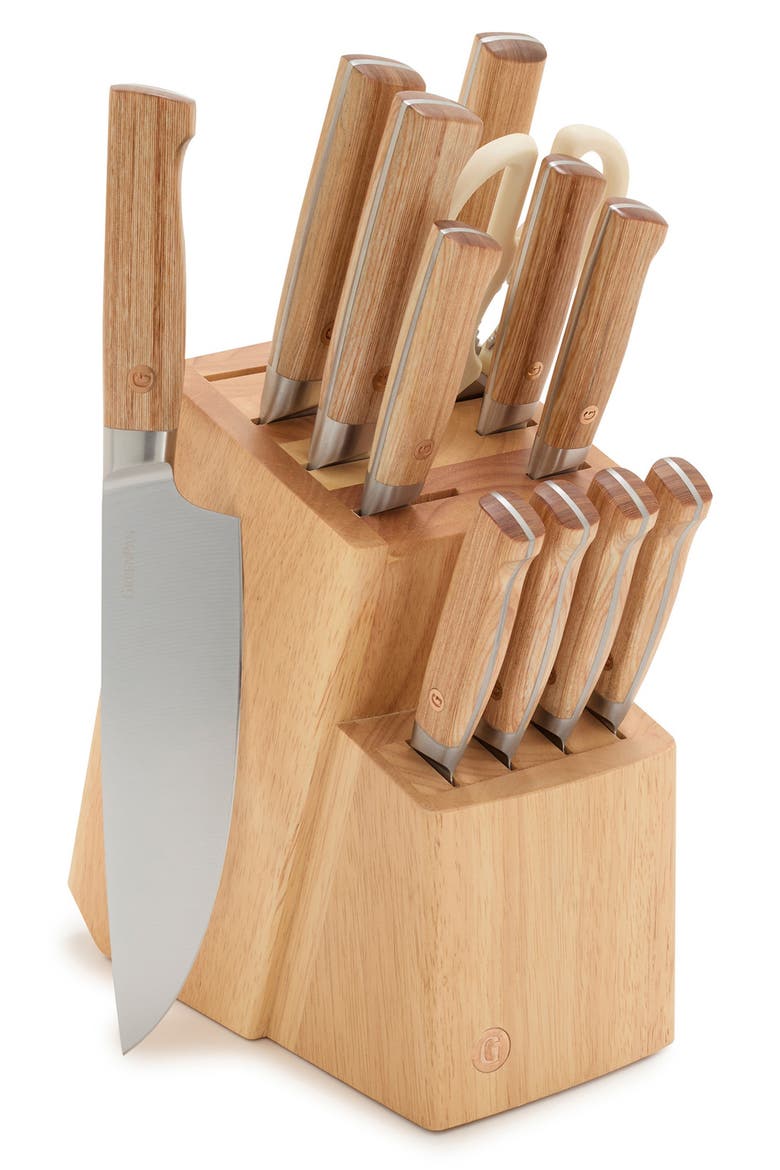 Elite 13-Piece Knife Block Set, Main, color, BROWN