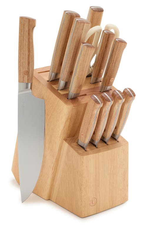 Greenpan Elite 13-piece Knife Block Set In Brown