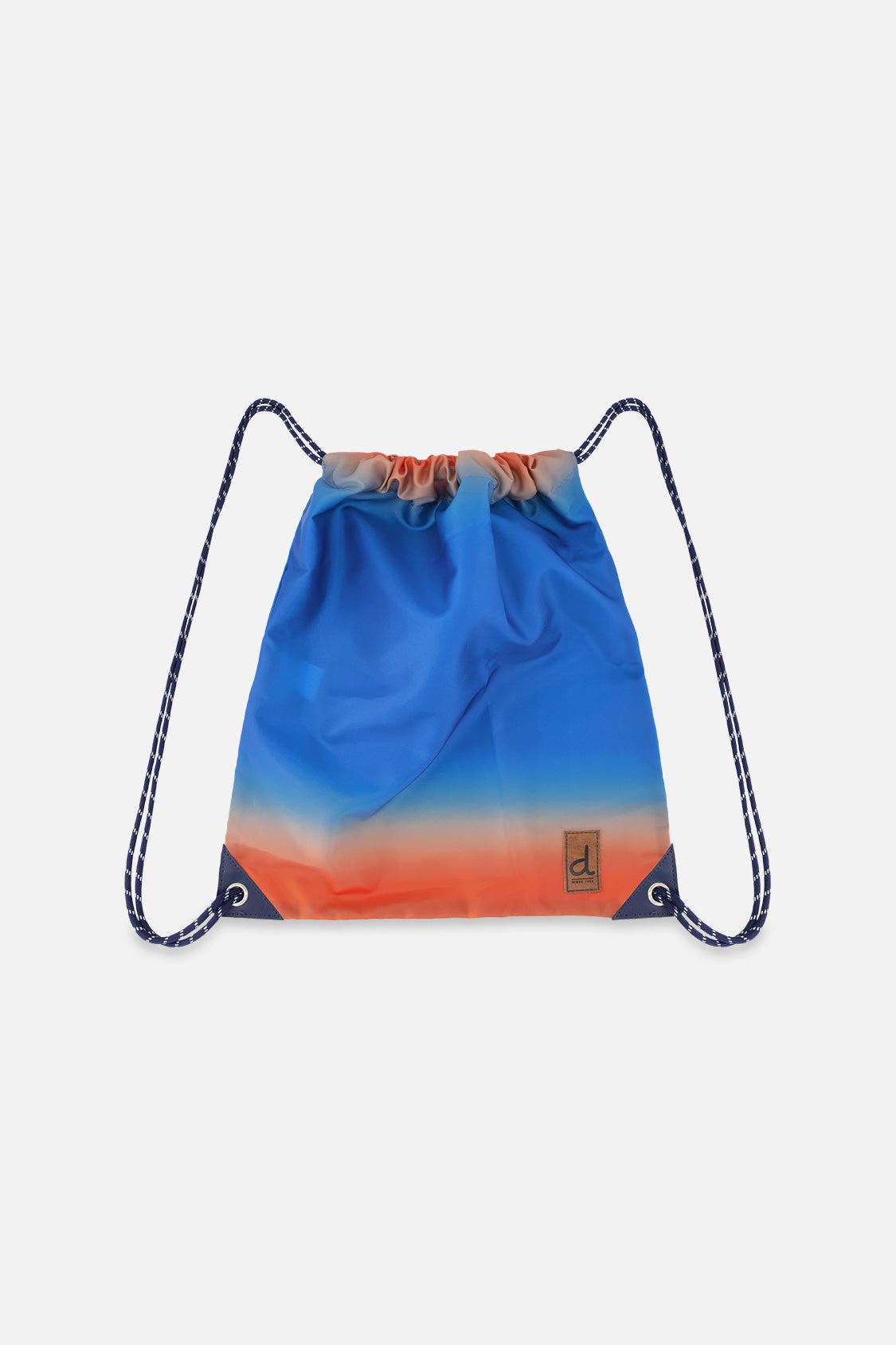 Gradient Lightweight Durable Spacious Drawstring Bag, Main, color, Blue and Orange Gradient