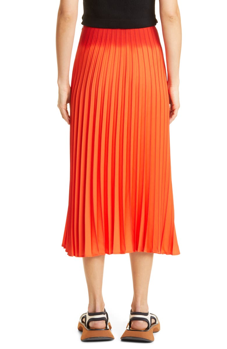 Proenza Schouler White Label Crepe Pleated Midi Skirt, Alternate, color,