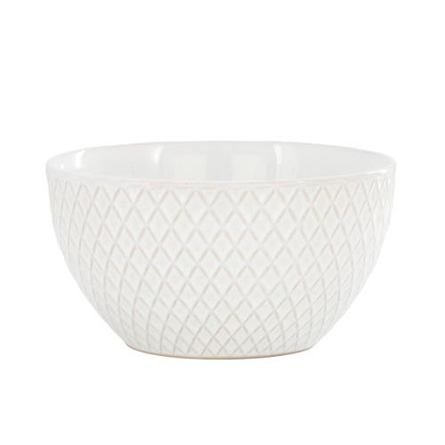 Gibson Elite Earlhart 2 Piece 6 Inch Ribbed Stoneware Cereal Bowl Set In White