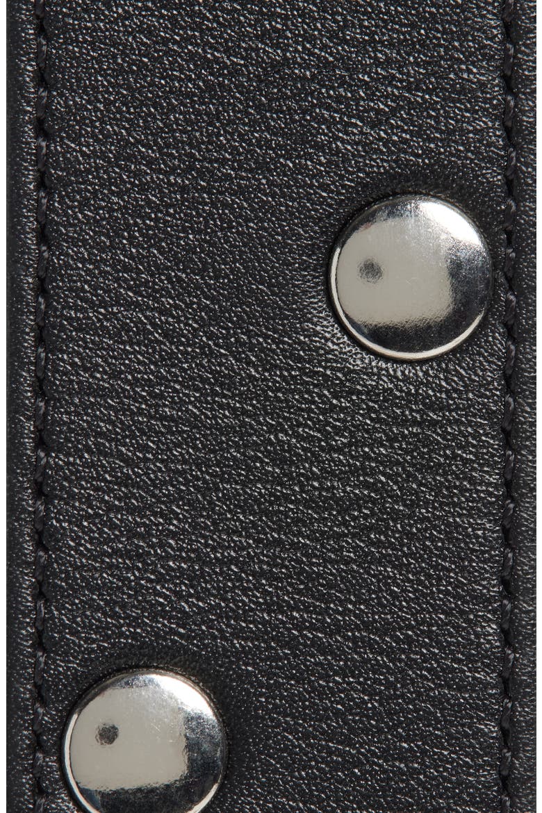 VLOGO Signature Studded Leather Belt, Alternate, color, NERO