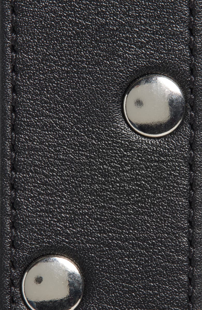 Valentino Garavani VLOGO Signature Studded Leather Belt, Alternate, color, Nero