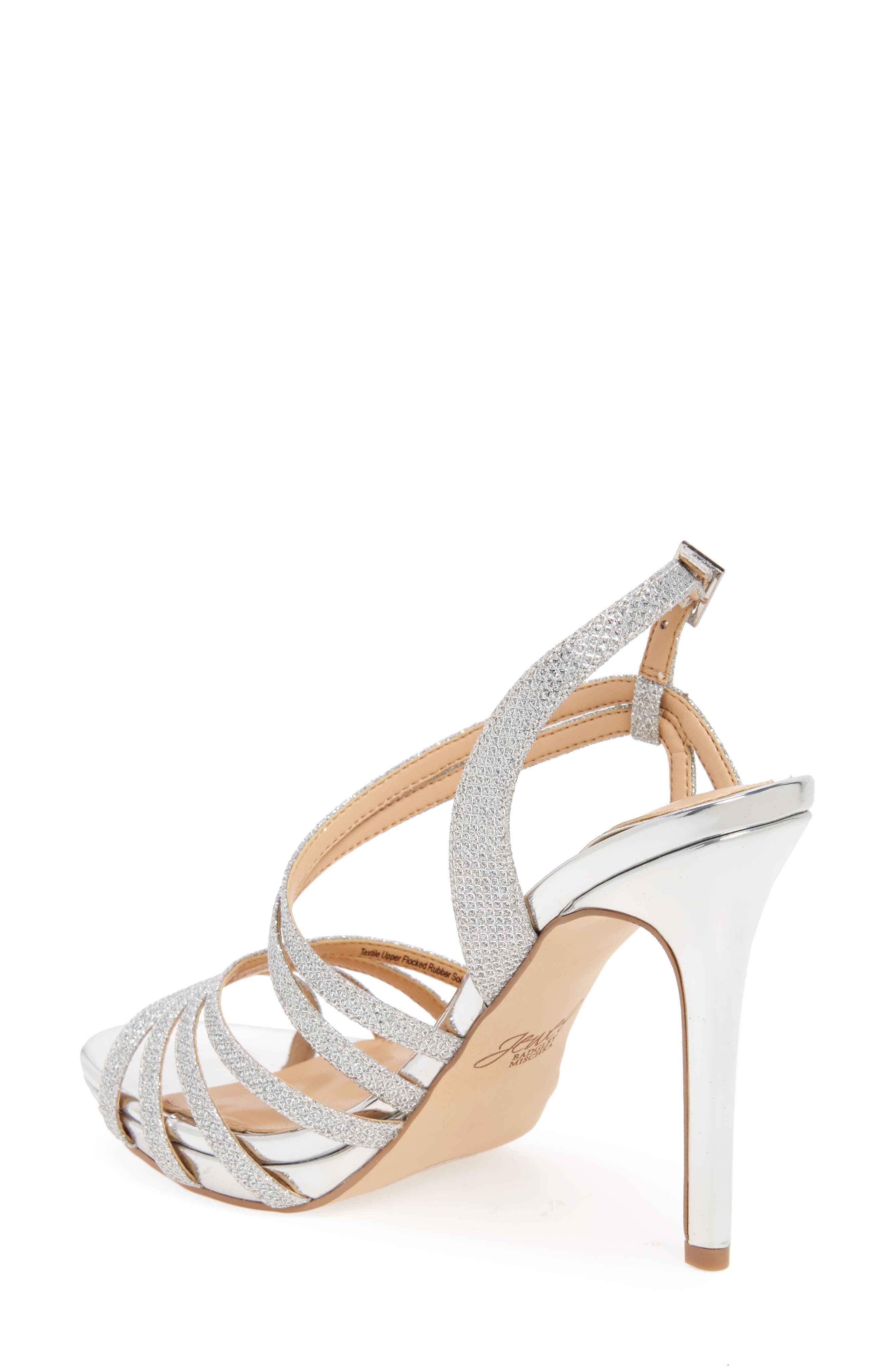 Humble Strappy Sandal, Alternate, color, SILVER GLITTER FABRIC