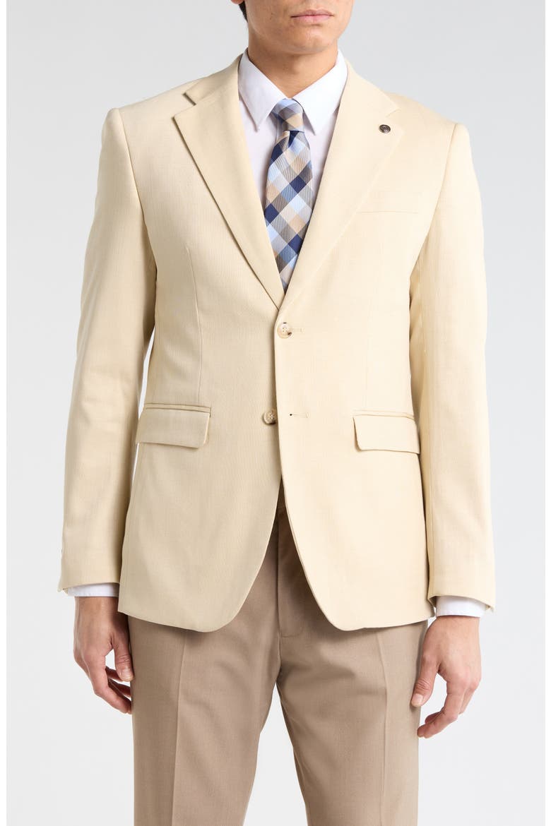 Slim Fit Cotton Blend Sport Coat, Main, color, TAN