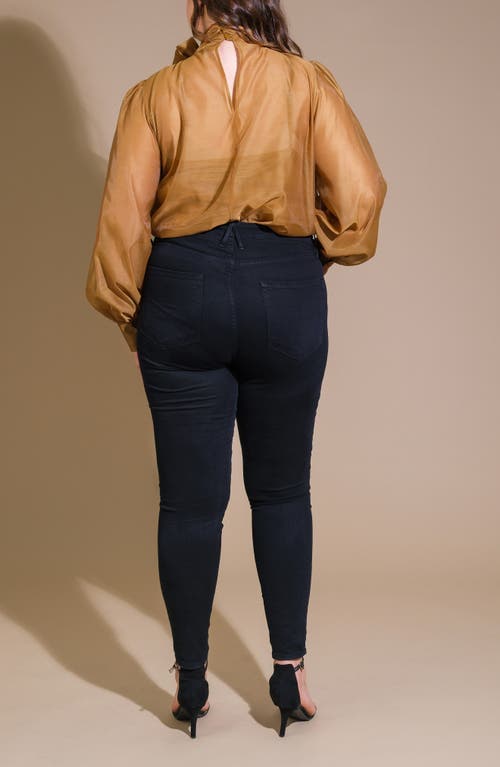 FLYING TOMATO FLYING TOMATO BOW NECK ORGANZA TOP