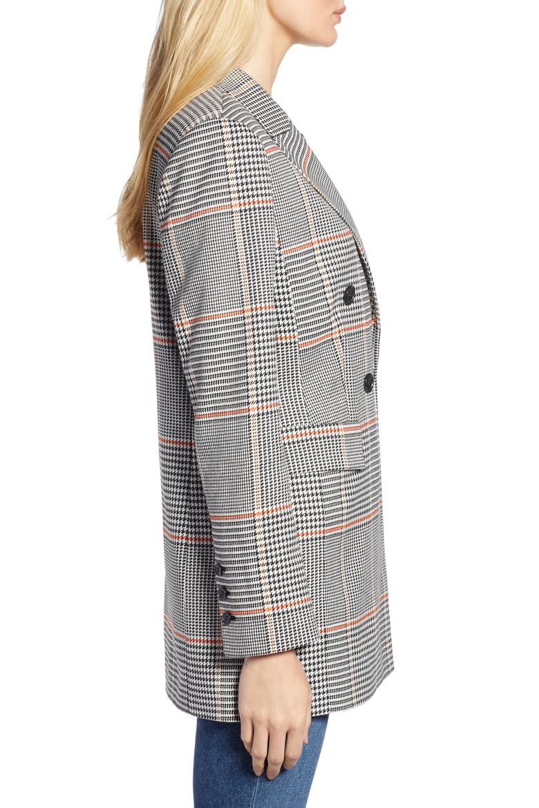 x Atlantic-Pacific Menswear Plaid Blazer, Alternate, color, BLACK PLAID
