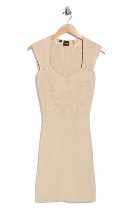Ribbed Sweetheart Neck Minidress