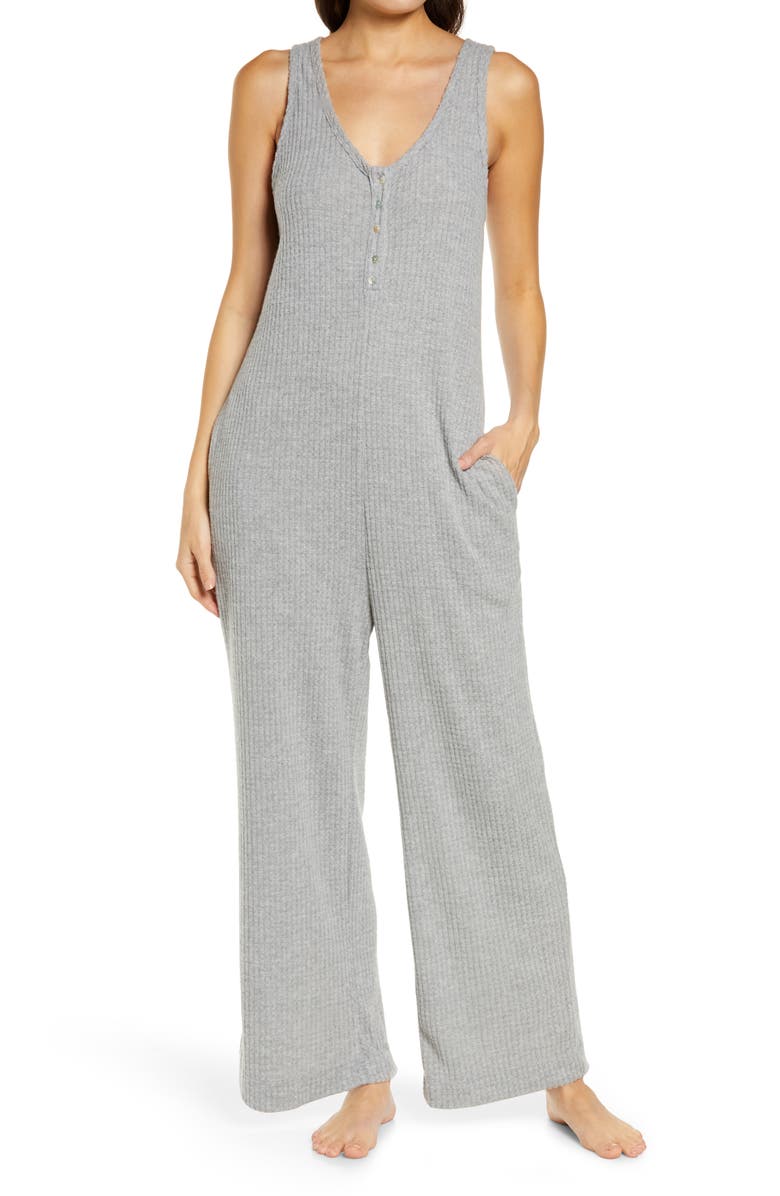 Socialite Waffle Knit Wide Leg Jumpsuit, Main, color,